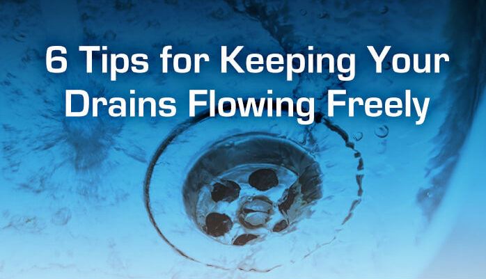 water running down a drain